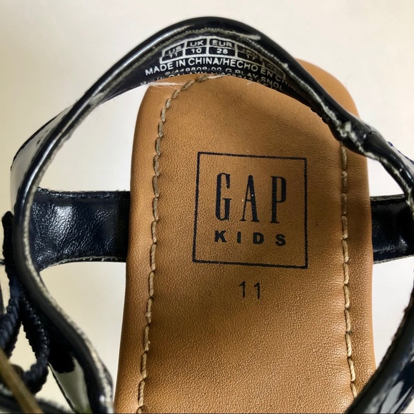 Gap Navy Blue Sandals Ankle Strap 11 Girls - Picture 3 of 5
